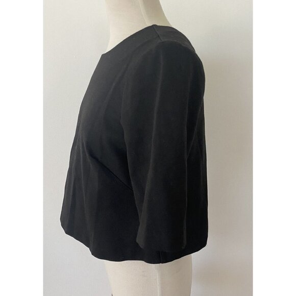 BCBGeneration Women’s Shirt Top Exposed Back Zipper Crop Top Size M Black - Picture 4 of 8